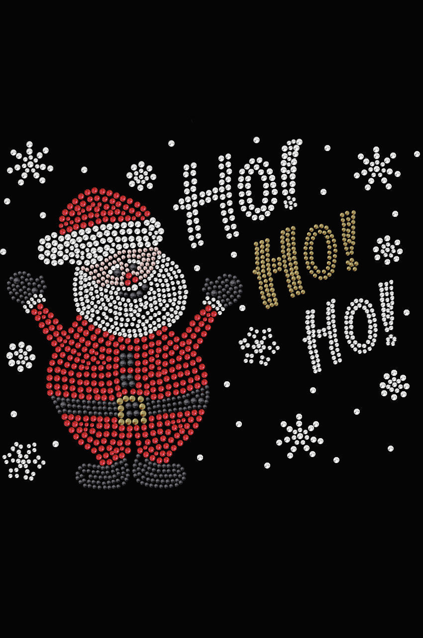 Ho Ho Santa with Snowflakes - Womens Tee