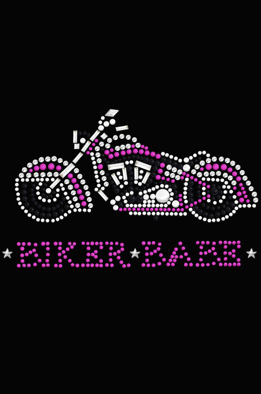 Biker Babe - Pink Motorcycle - Women's T-shirt