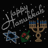 Happy Hanukkah - Dreidel, Menorah and Star of David - Women's Tee
