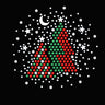 Red & Green Christmas Trees with Austrian crystal Snowflakes  - Women's T-shirt
