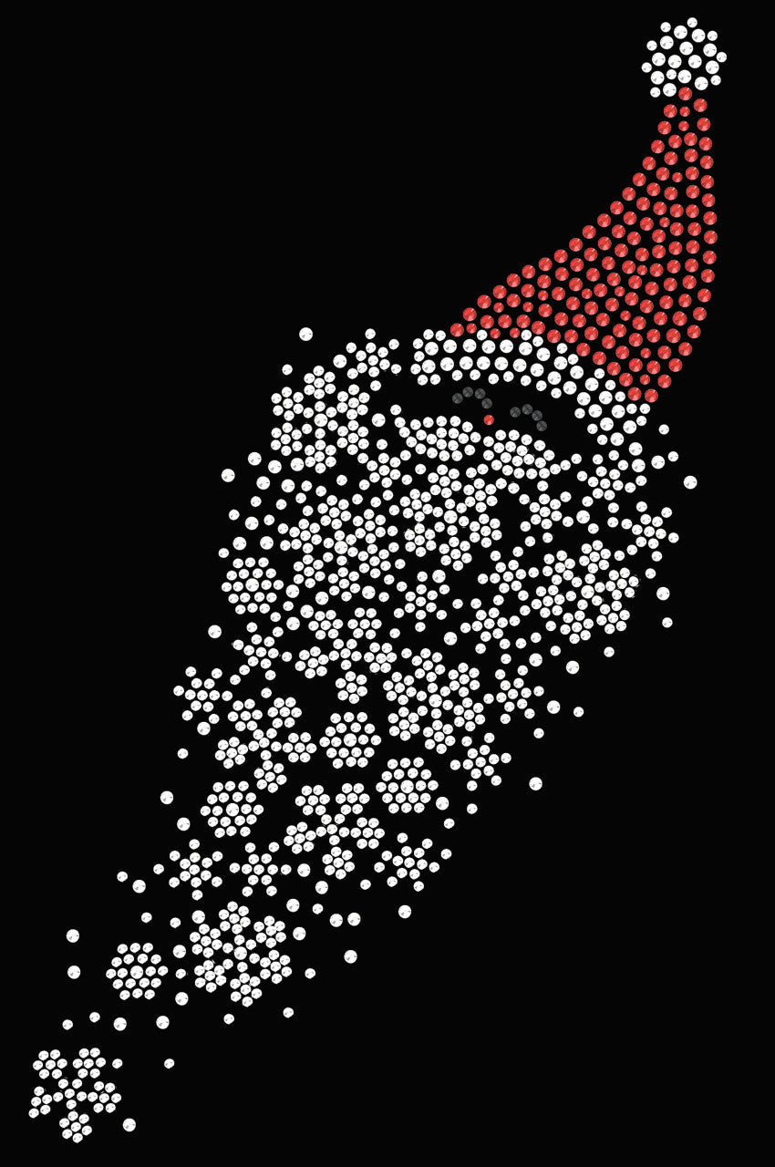 Santa Face with Snowflake Beard - Womens T-shirt