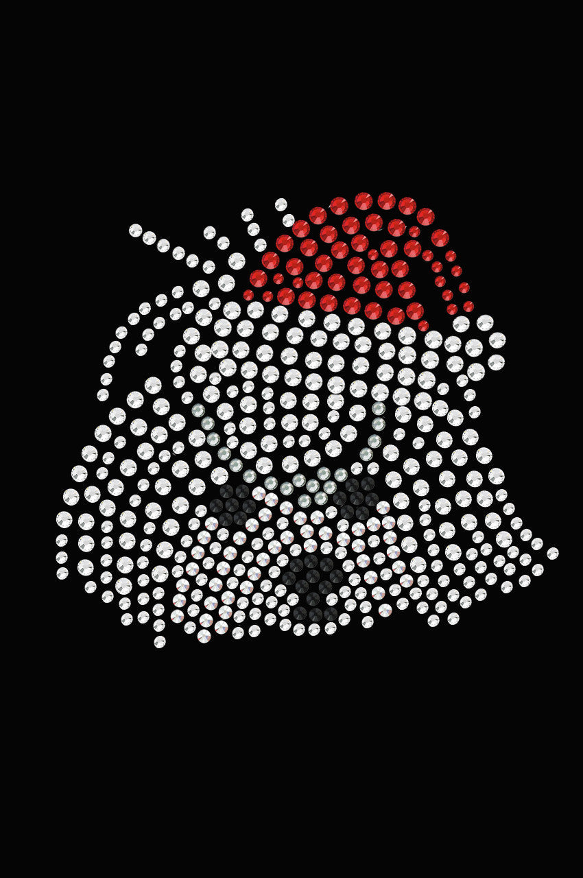 Maltese Face with Santa Hat - Womens T-shirt