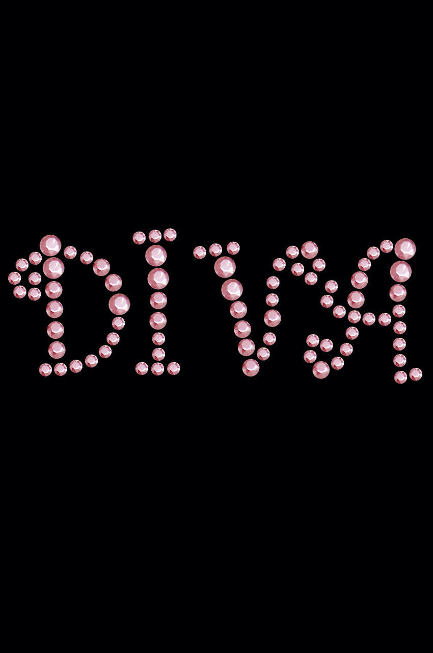 Diva (Pink Rhinestuds) - Womens T-shirt