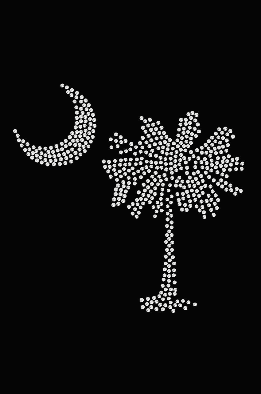 Palmetto Tree & Moon - Womens T-shirt