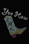 Boot (Green & Turquoise) with Yee Haw - Women's T-shirt