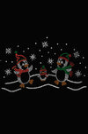 Penguin Family with Snowflakes - Womens T-shirt