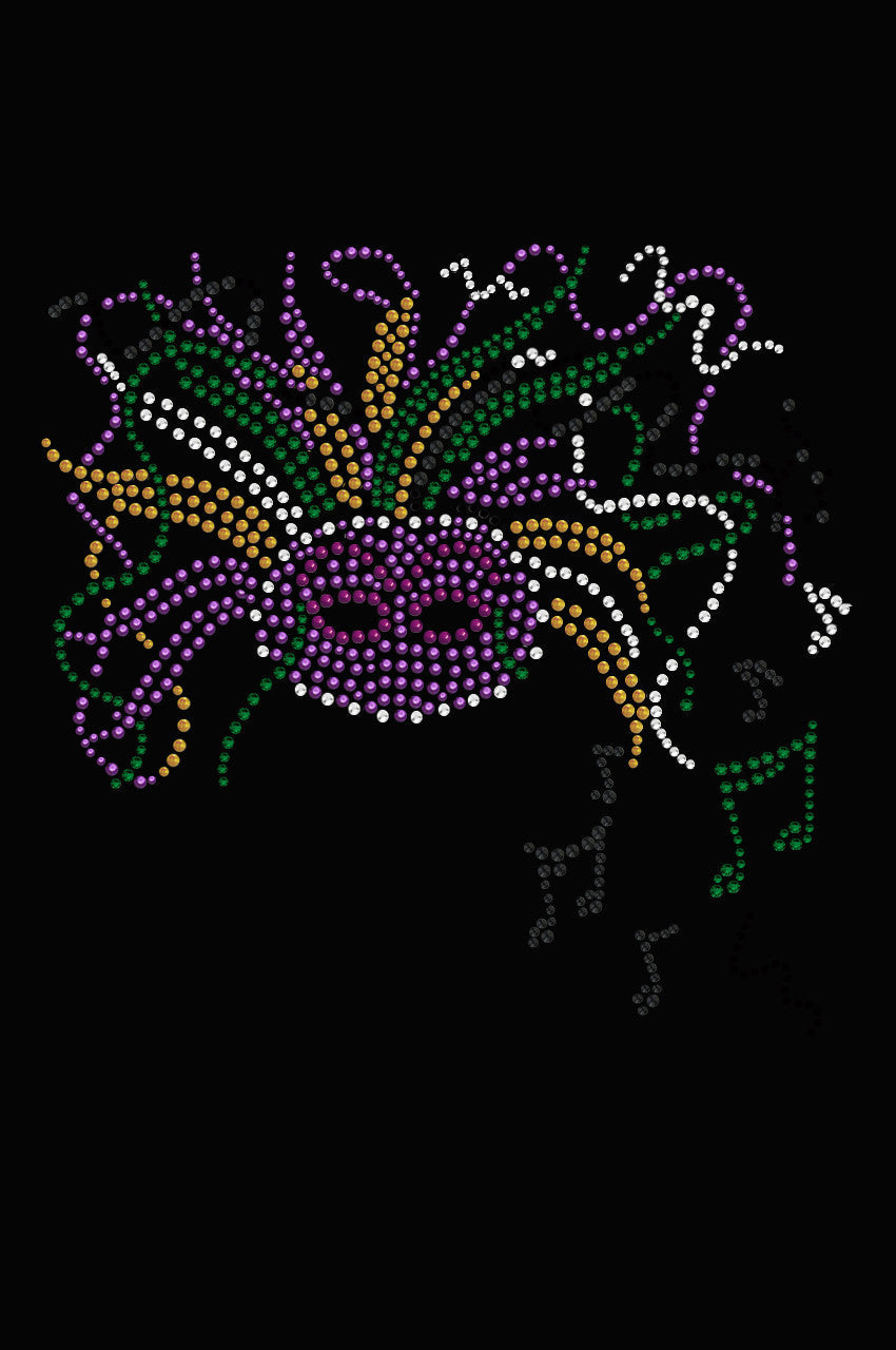 Mask with Music Notes - Womens T-shirt