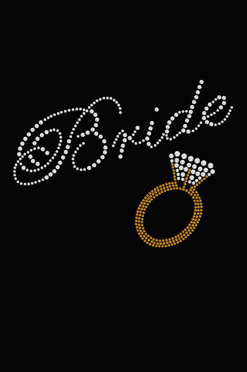 Bride with Diamond Ring- Womens T-shirt