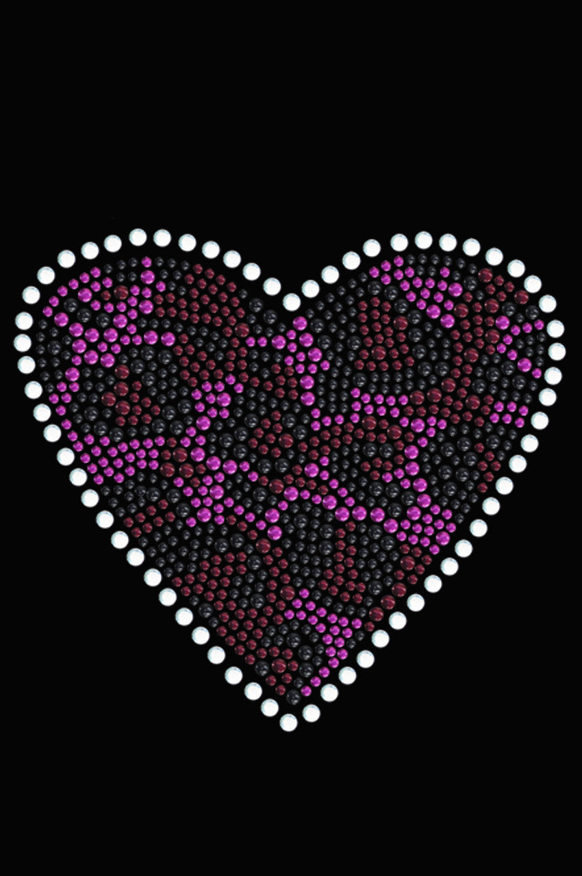 Fuchsia Leopard Heart Bandanna