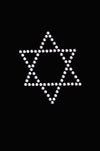 Star of David - Small (Rhinestud) - Womens T-shirt
