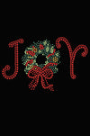 Joy Christmas Wreath - Womens T-shirt