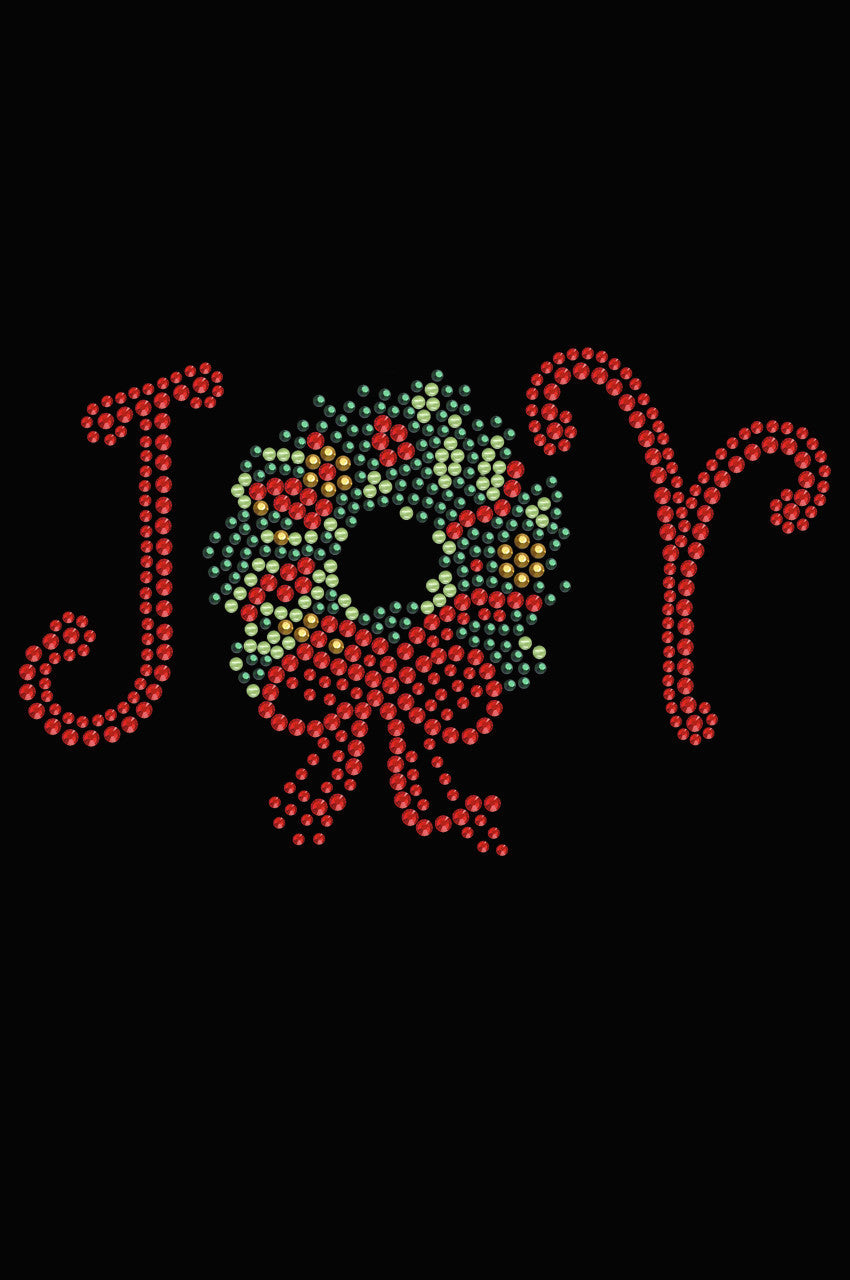 Joy Christmas Wreath - Womens T-shirt