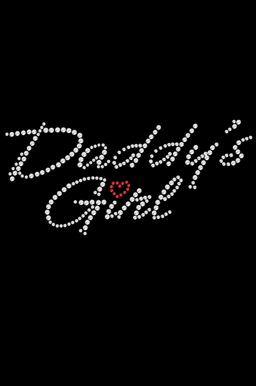 Daddys Girl with Red Heart - Womens T-shirt