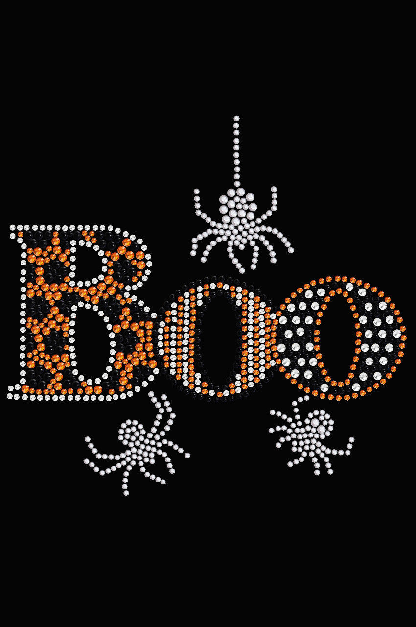Boo with Silver Spiders - Womens T-shirt