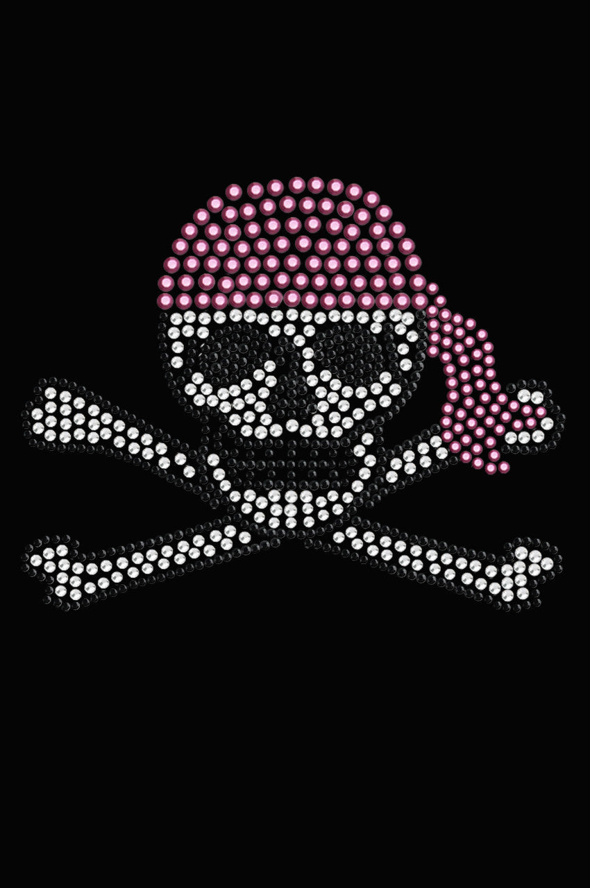 Skull with Pink Bandanna - Women's T-shirt