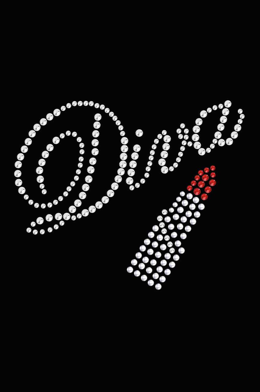 Diva with Austrian crystal Red Lipstick - Women's T-shirt