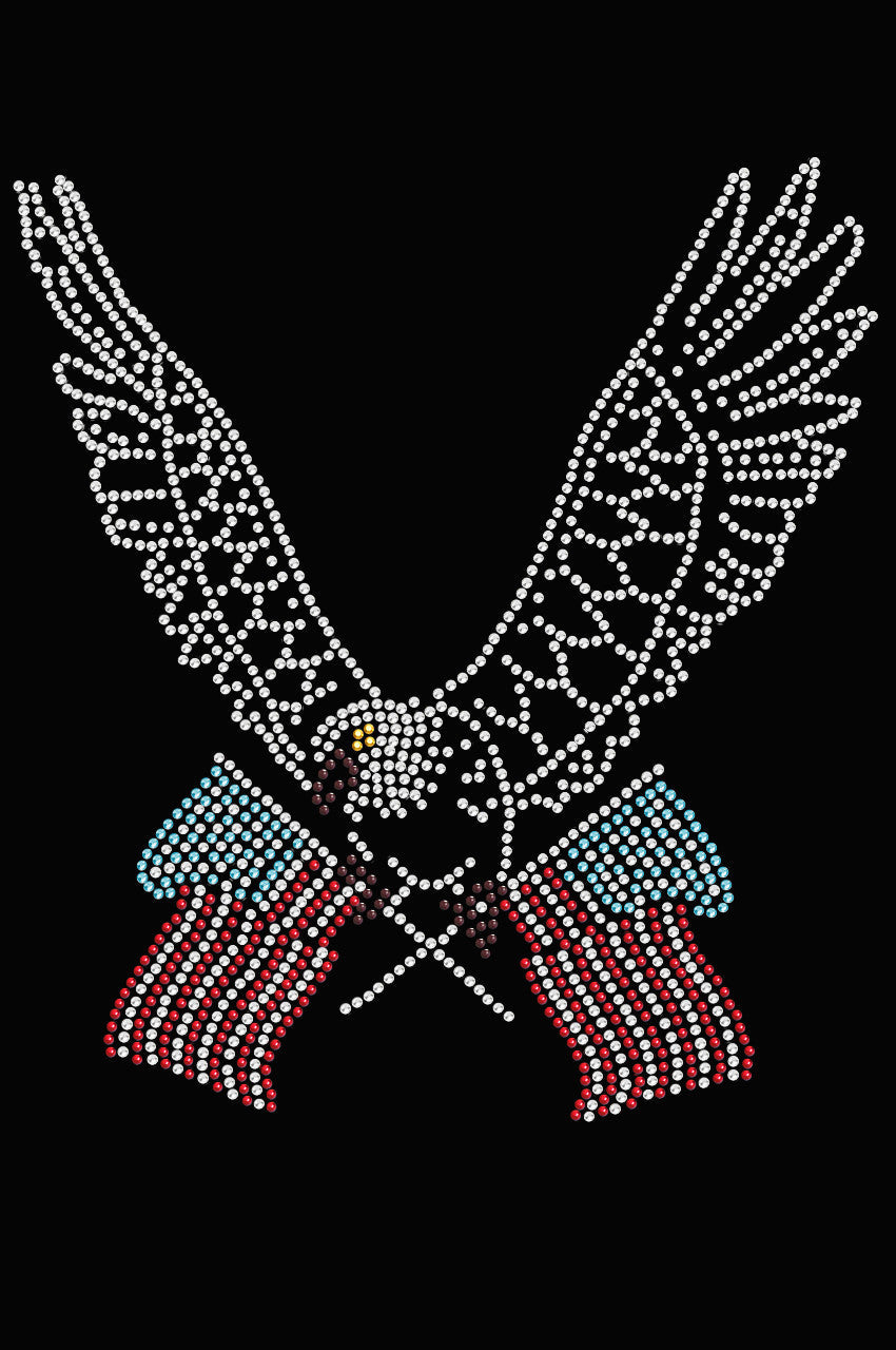 Eagle with Flags - Womens T-shirt
