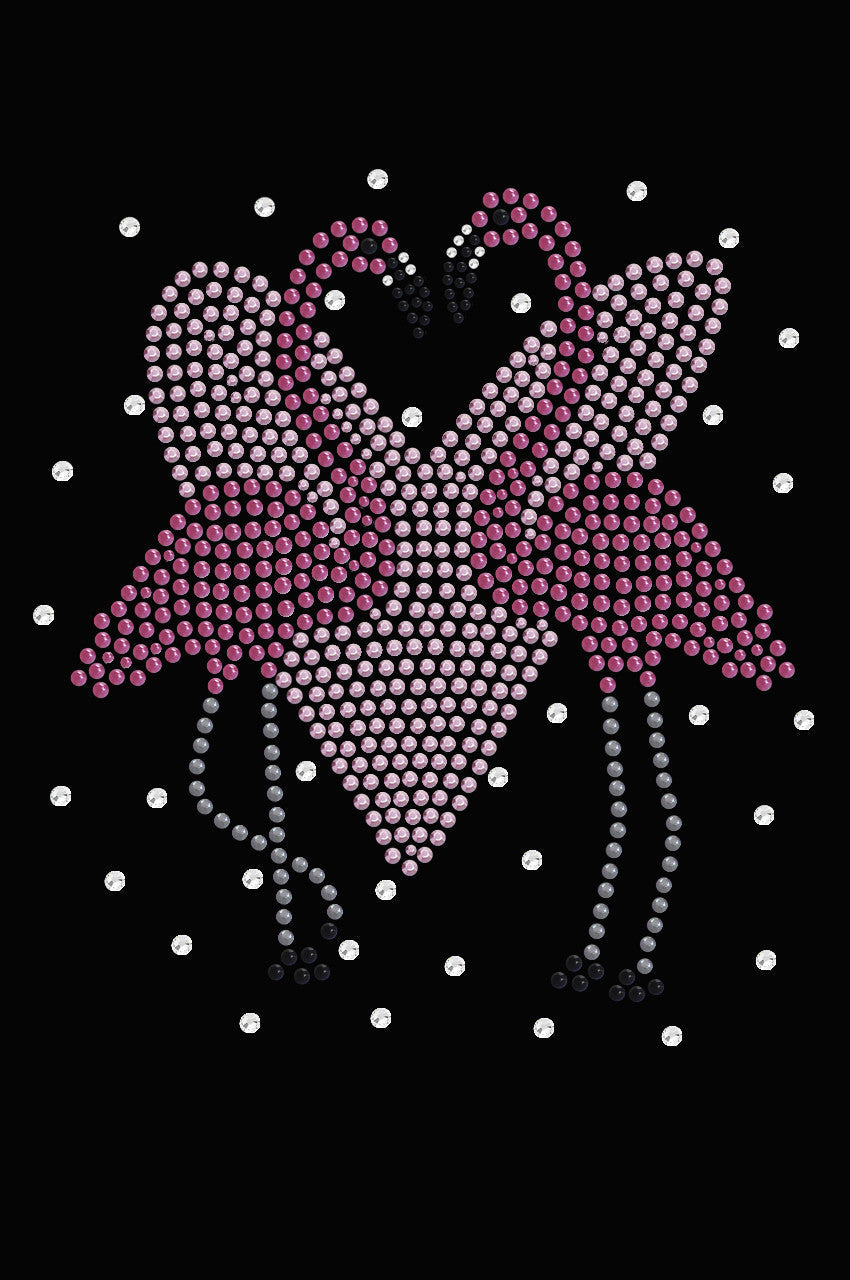 Flamingos with Heart- Womens Tee