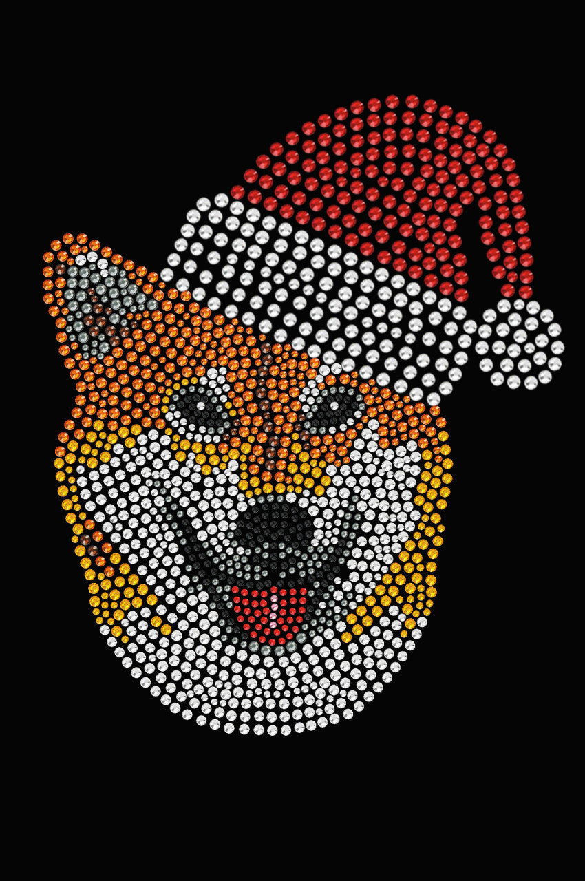 Shiba Inu with Santa Hat - Womens Tee
