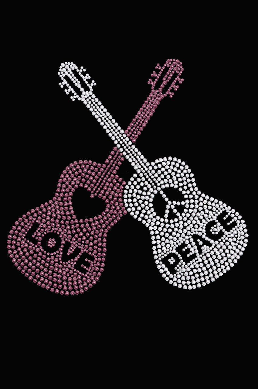Guitars - Love & Peace - Womens T-shirt