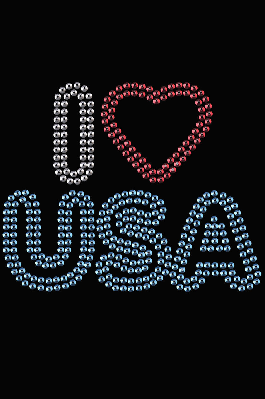 I Love USA 2- Womens T-shirt