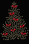 Gold Christmas Tree with Red Bows - Womens T-shirt