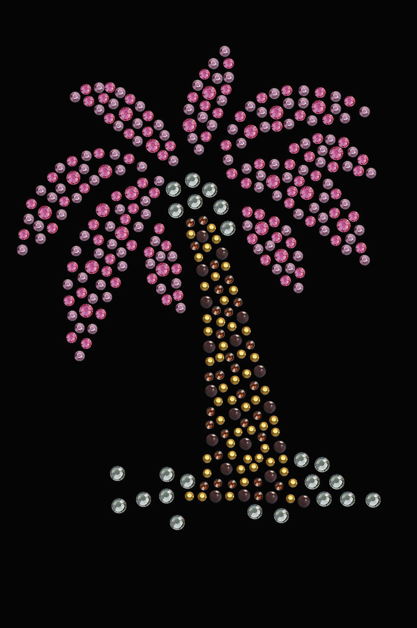 Palm Tree (Pink) - Womens T-shirt