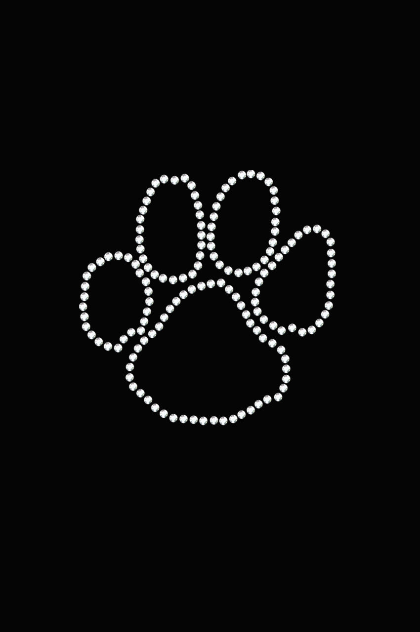 Paw (Rhinestone Outline) - Womens T-shirt