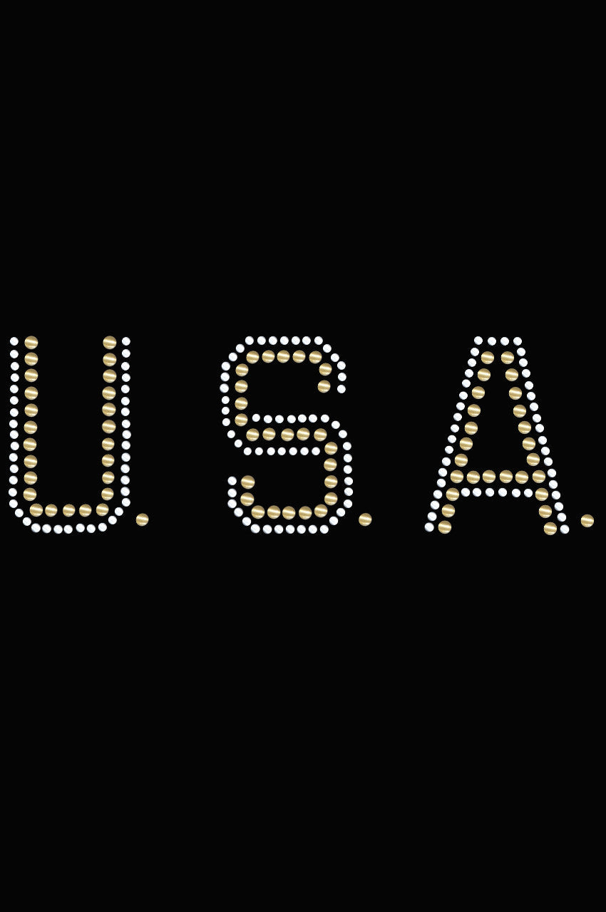 USA (Gold & Silver Nailheads) - Womens T-shirt