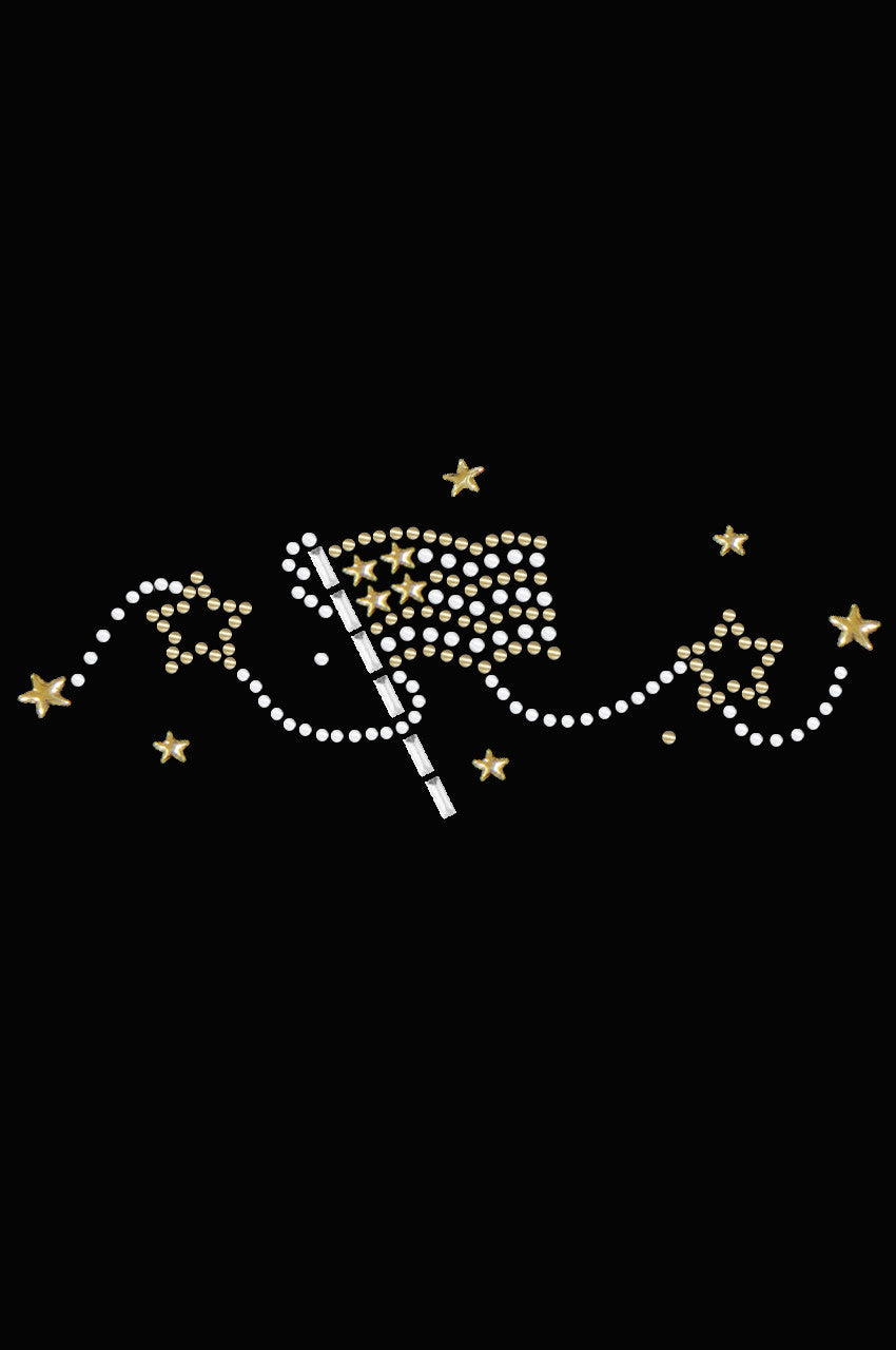 Flag (Gold & Silver Nailheads) - Womens T-shirt