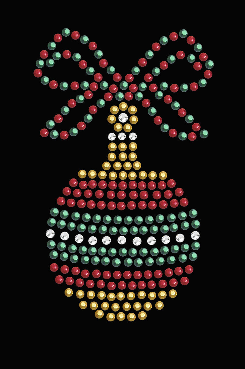 Red, Green, & Gold Christmas Ornament - Womens T-shirt