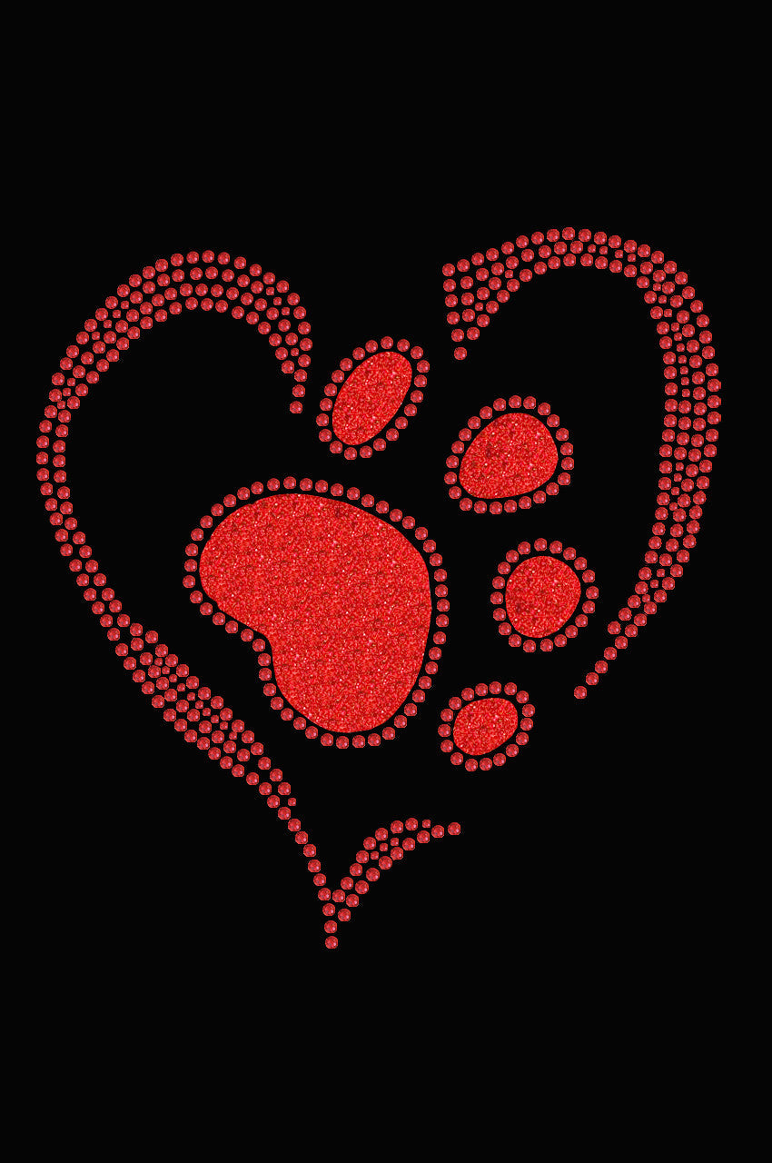 Red Paw Heart - Bandanna
