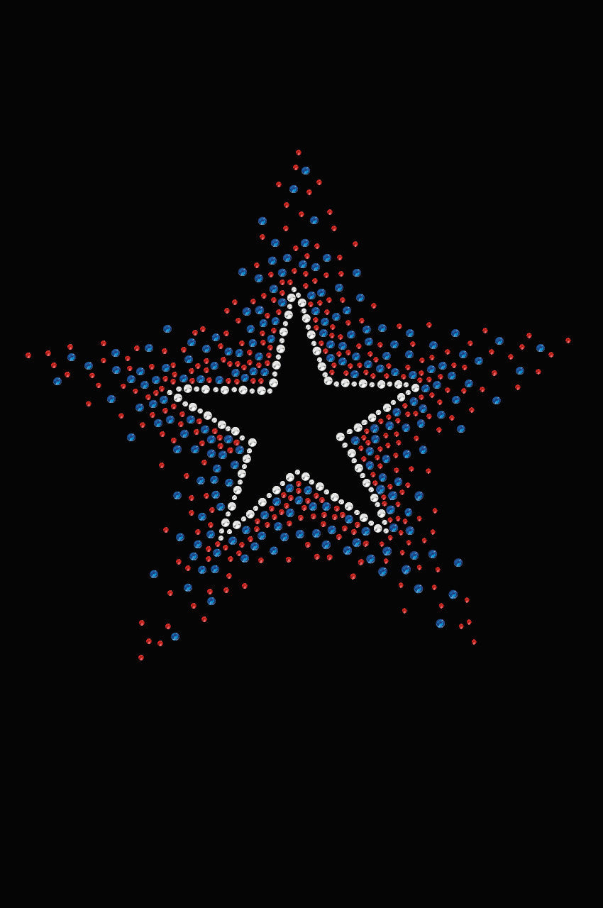 Star (Red & Blue) - Womens T-shirt