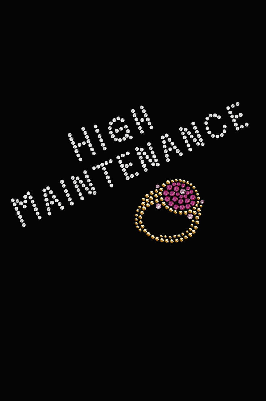 High Maintenance - Austrian crystal Fuchsia Ring - Womens T-shirt