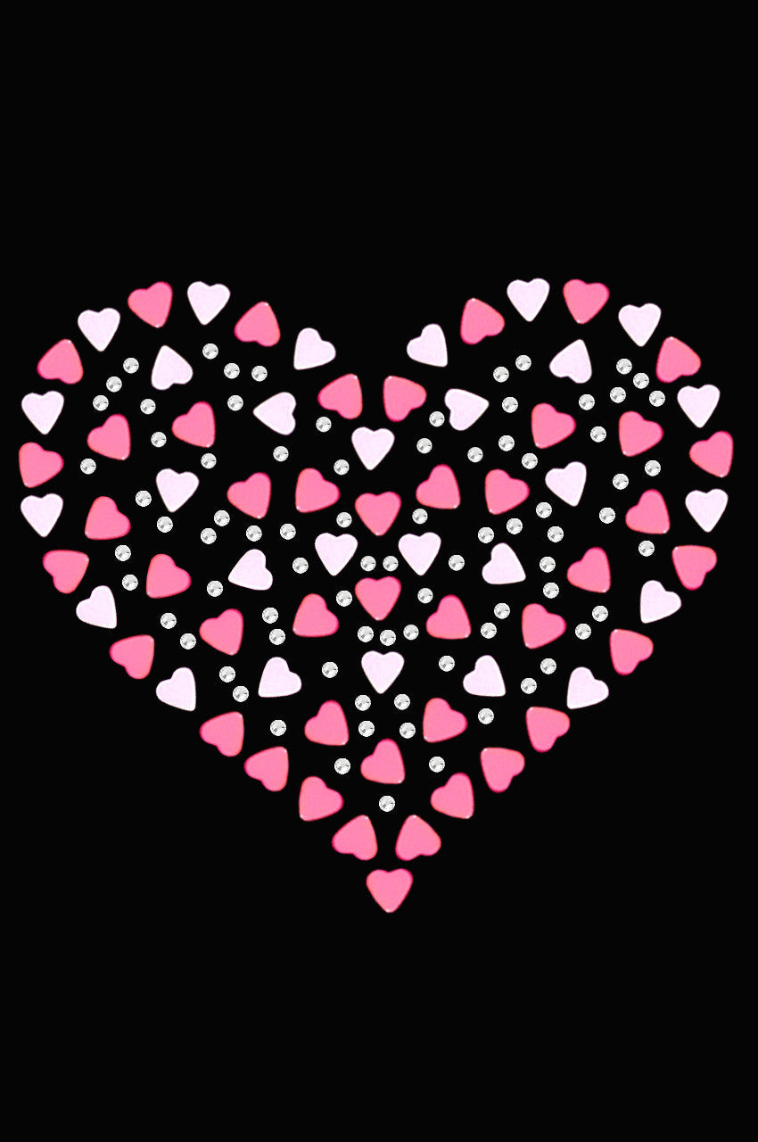 Pink Nailhead Hearts Bandanna