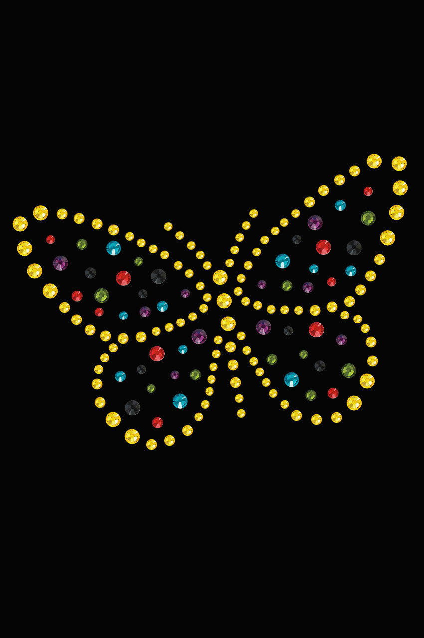 Yellow Dotted Butterfly - Womens T-shirt