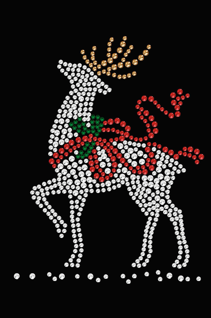 Reindeer with Red Bow - Womens Tee