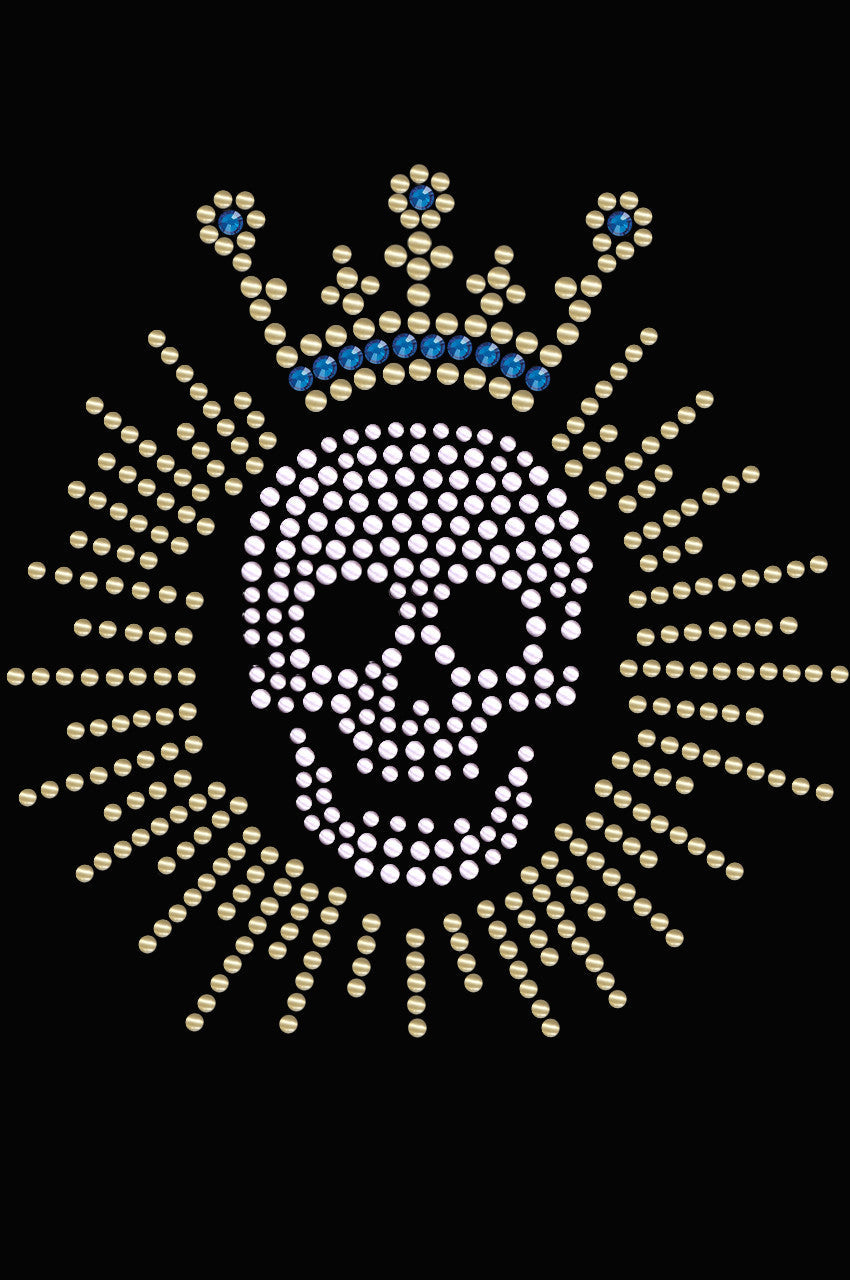 Skull with Austrian crystal Crown - Womens T-shirt