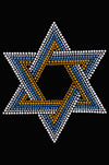 Star of David - Large (Blue, Silver, & Gold) - Womens T-shirt