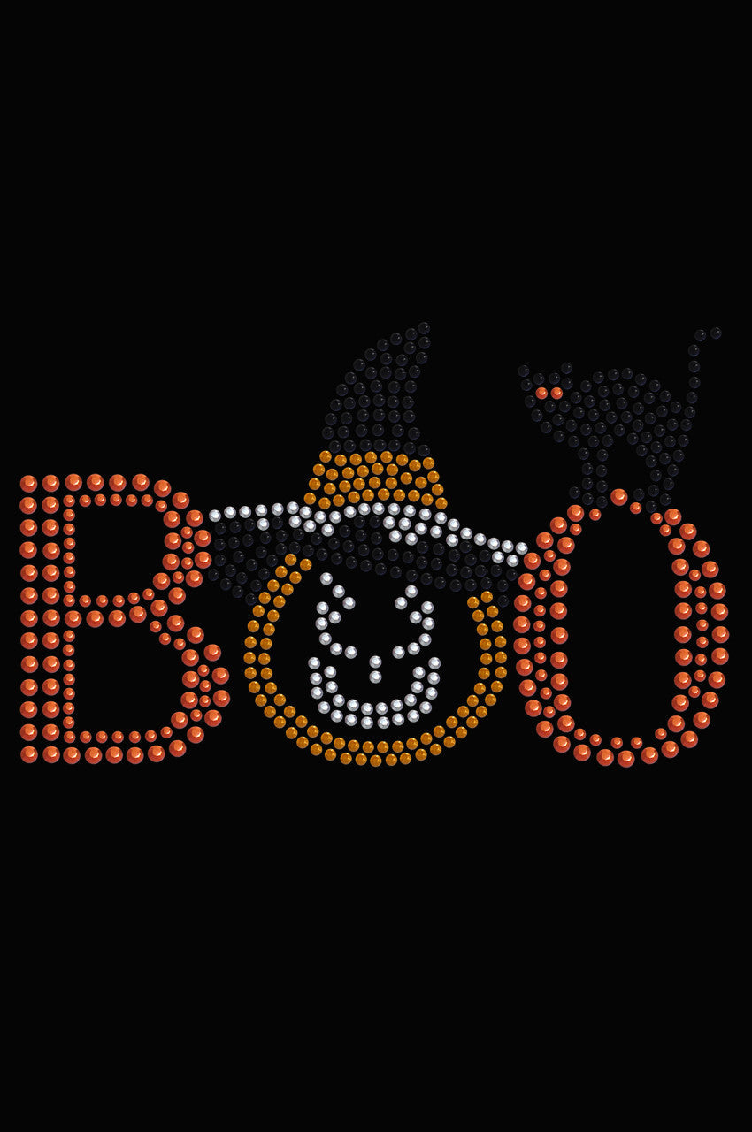 Boo - Hat and Cat - Womens T-shirt