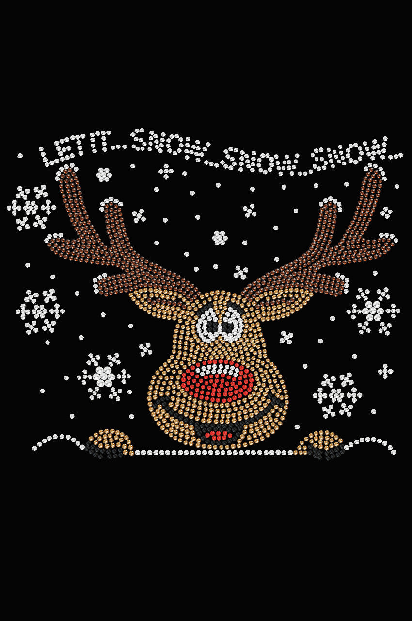 Let it Snow - Red Nose Reindeer - Womens T-shirt