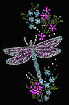 Dragonfly with Flowers - Womens Tee