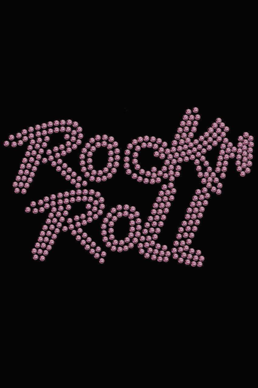 Rock n Roll (Pink Rhinestuds) - Womens T-shirt