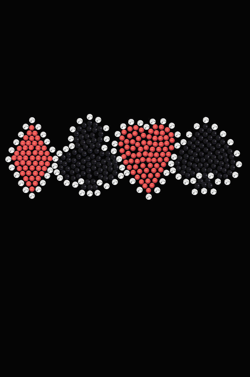 Diamond, Club, Heart, Spade - Womens T-shirt