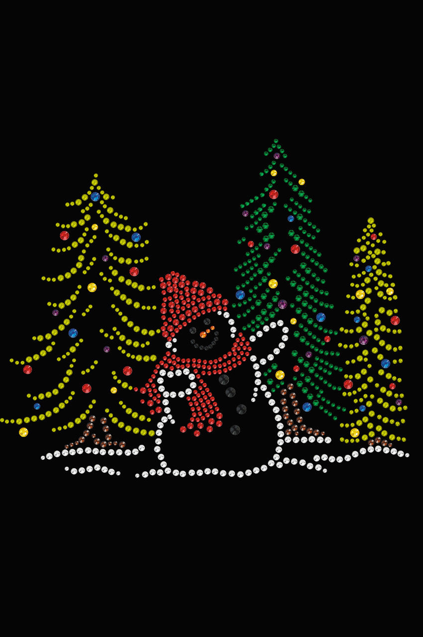 Snowman in Trees - Women's T-shirt