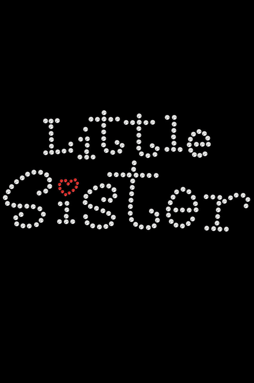 Little Sister with Red Heart - Womens T-shirt