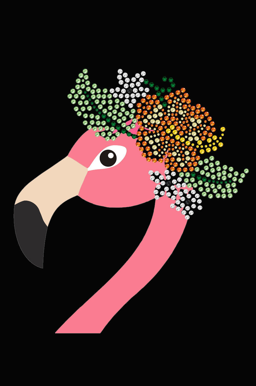 Flamingo with Flowers - Womens Tee