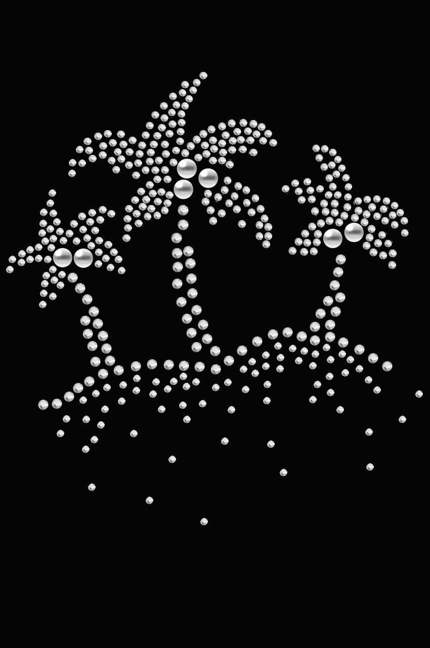 Palm Trees (Silver) - Womens T-shirt