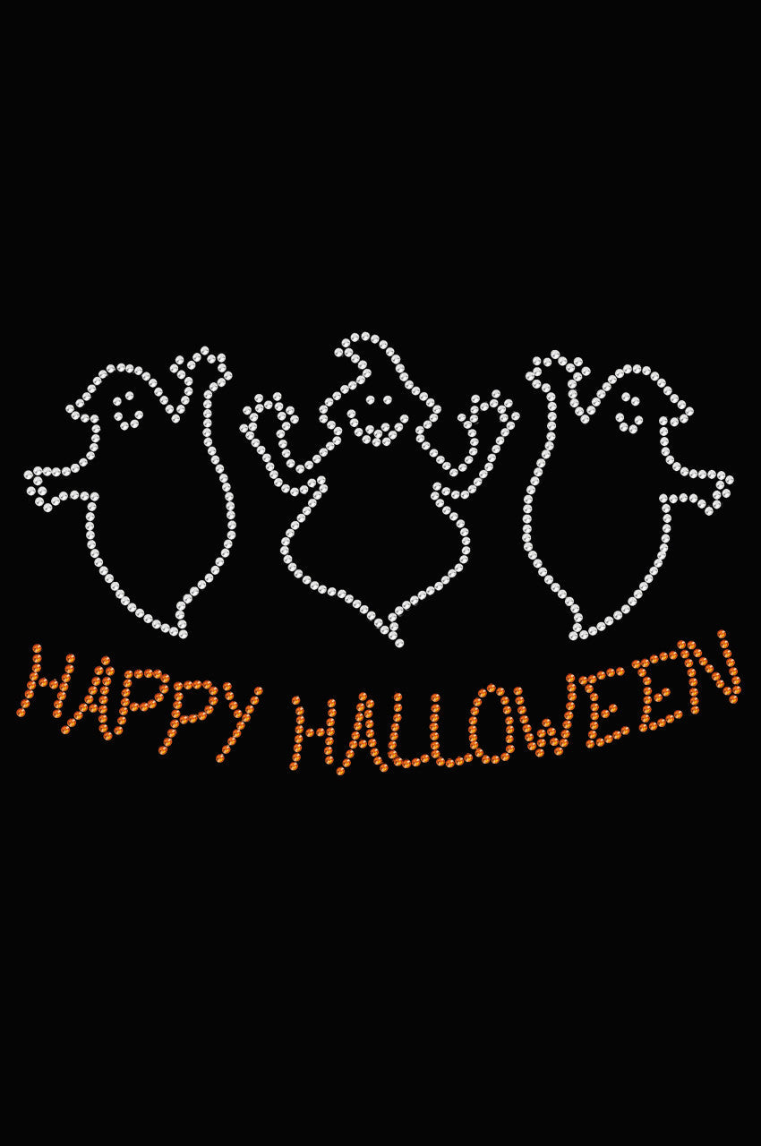 Happy Halloween Ghost - Womens T-shirt