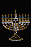Menorah - Small (Blue, Silver, & Gold) - Women's T-shirt